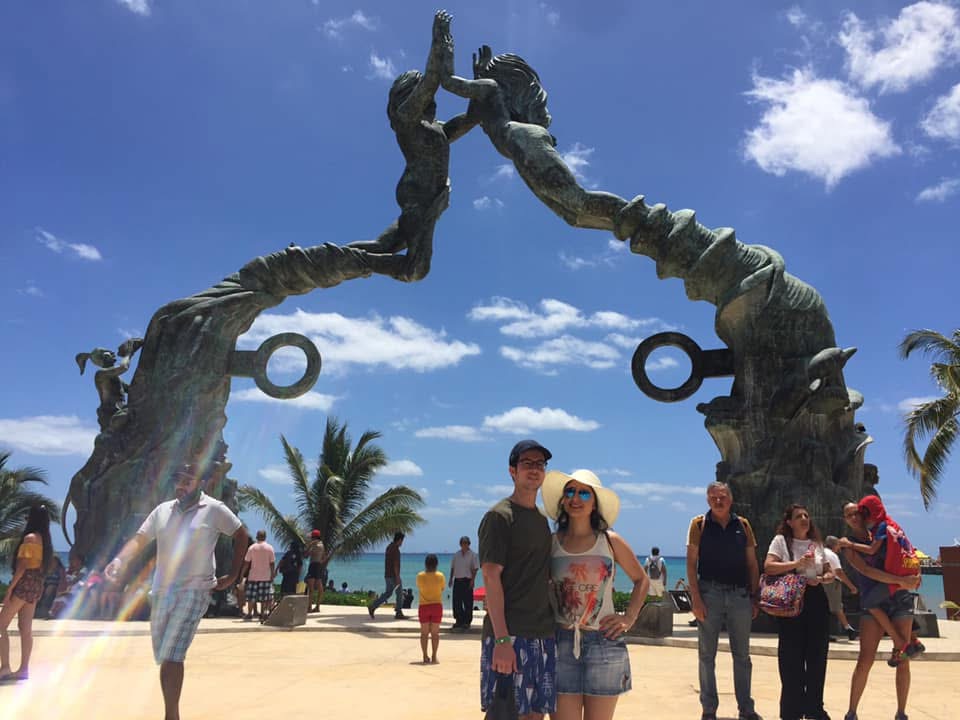 Xiu y Eduardo en Playa del Carmen
